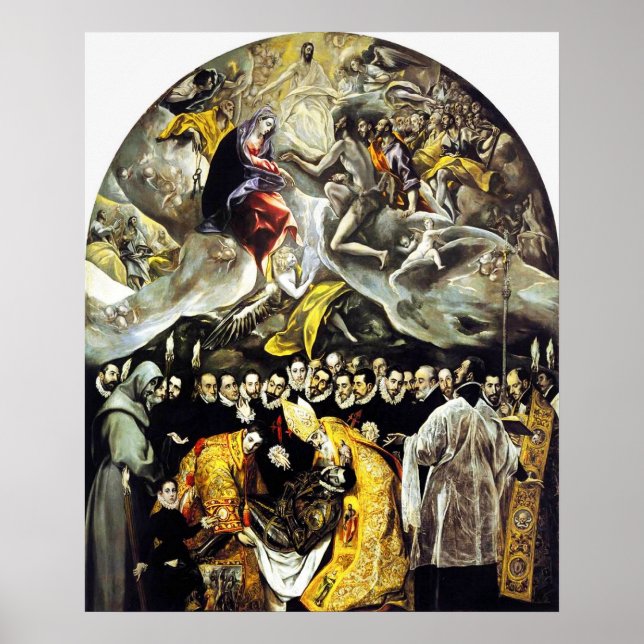El Greco Burial of the Count of Orgaz Poster (Framsidan)