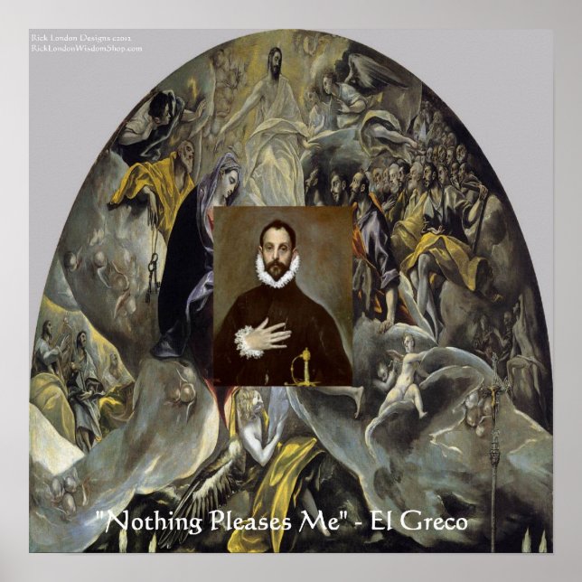 El Greco Burial of the Count & Quote Poster (Framsidan)