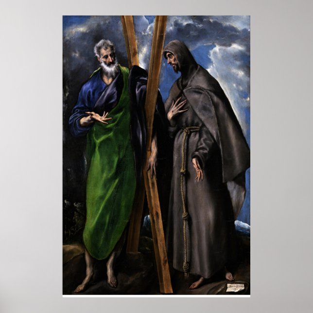 El Greco Christian Jesus Crucifix Painting Print  Poster (Framsidan)