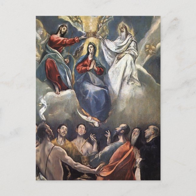 El Greco- Coronation of the Virgin Vykort (Framsida)