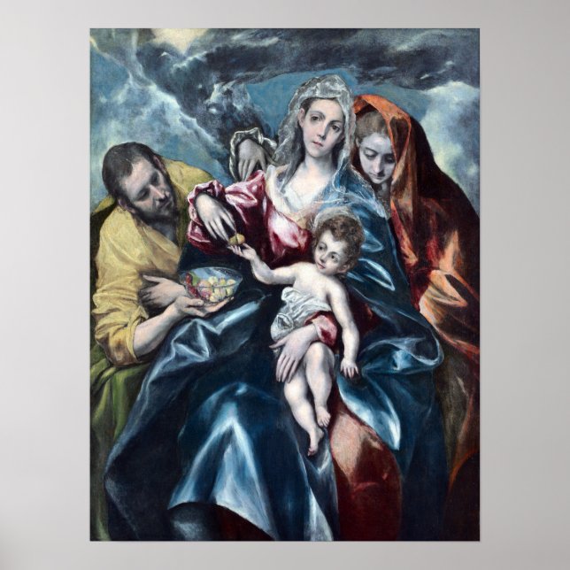 El Greco, Heligans familj med Mary Magdalen Poster (Framsidan)