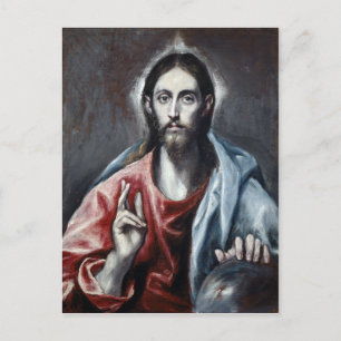 El Greco Kristi välsignelse av jordens väktare Vykort