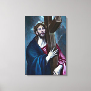 El Greco Kristus bär Kor Canvastryck