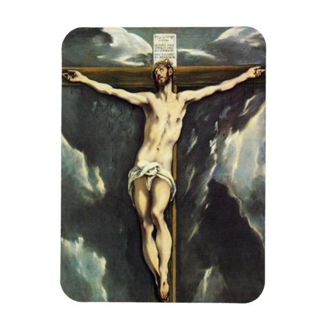 El Greco Kristus på Kor Magnet (Vertikal)