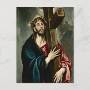 El Greco - Kristus som bär Kor Vykort
