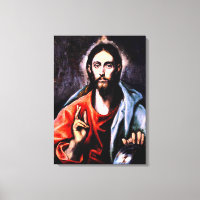 El Greco - Kristus som Savior, bra konst porträtt