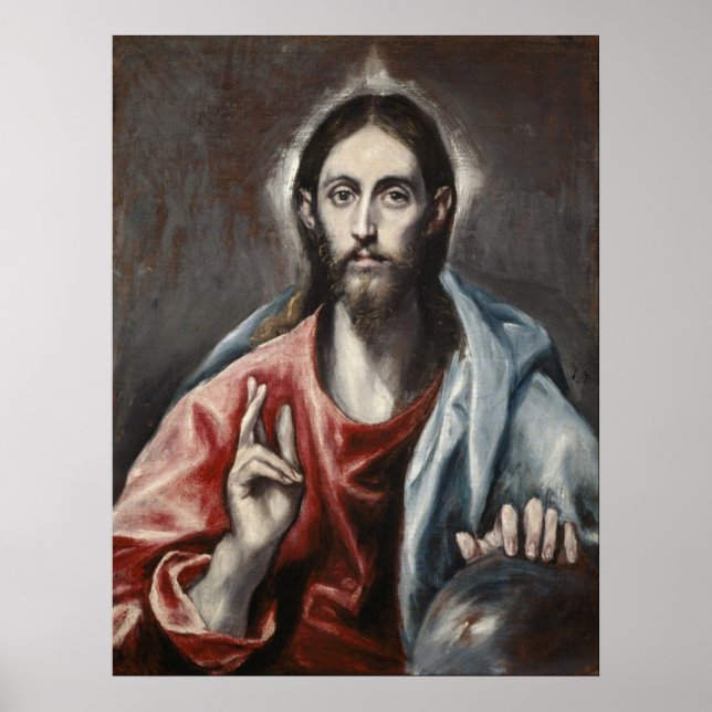 El Greco - Kristus välsignar Poster (Framsidan)