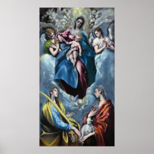 El Greco Madonna och barn med Sanktt Martina och Poster