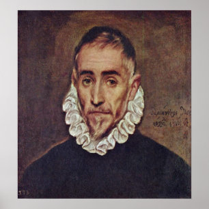El Greco - porträtt av en gentleman Poster