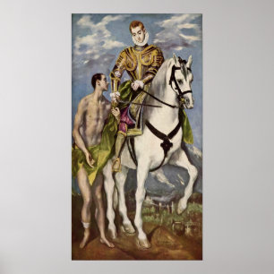 El Greco - St Martin och tiggaren Poster