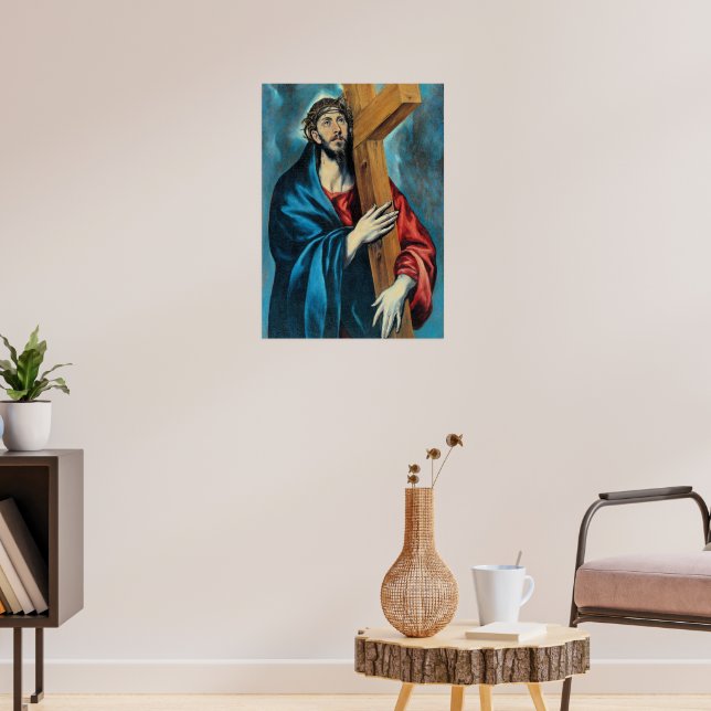 El Greco - Verket framställer Jesus Kristus tungt  Poster (Vardagsrum 3)