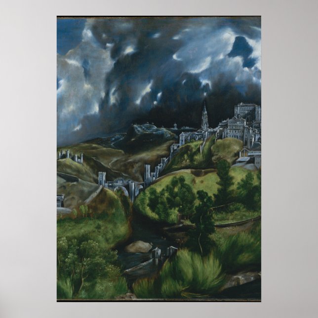 EL GRECO - View of Toledo 1596 Poster (Framsidan)