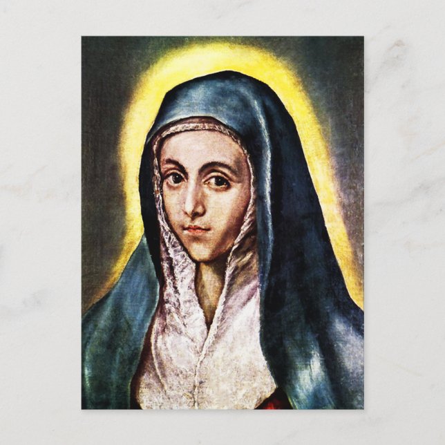 El Greco Virgin Mary Postcard Vykort (Framsida)