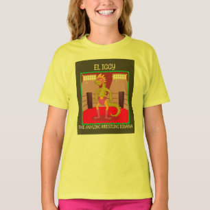 El Iggy the Fantastisk Wrestling Iguana Girls T-sh T Shirt