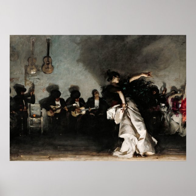El Jaleo, 1882 av John Singer Sargent Poster (Framsidan)