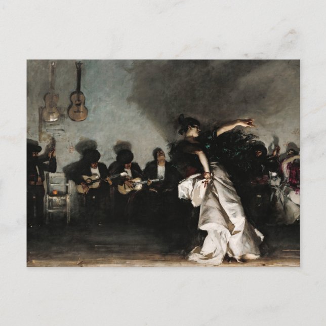 El Jaleo av John Singer Sargent Inbjudan Vykort (Framsida)