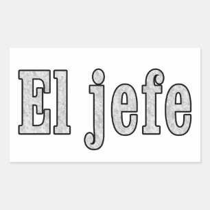 El jefe är Chef Rektangulärt Klistermärke