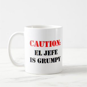 el jefe är grumpy kaffemugg