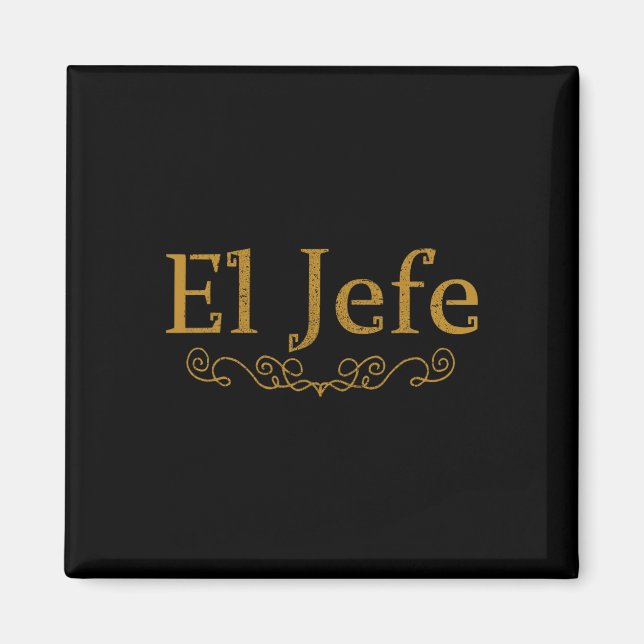 El Jefe Chef på spanska Lubbig Mexican Chef Gif Magnet (Framsidan)