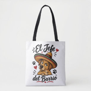 El Jefe del Barrio Rolig Hund i Sombrero Tygkasse