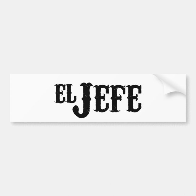 El Jefe Översättning Chefen Bildekal (Framsidan)