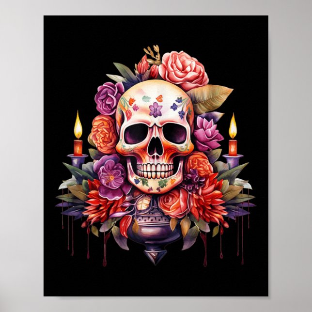 El Jefe Perfekt Mexican Dia De Los Muertos Hallowe Poster (Framsidan)