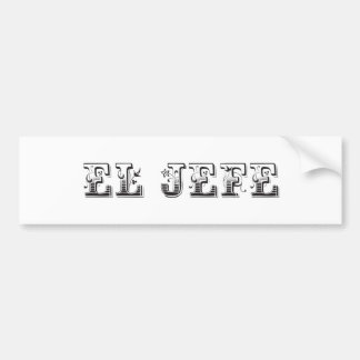 El Jefe "saker för chefen" Bildekal