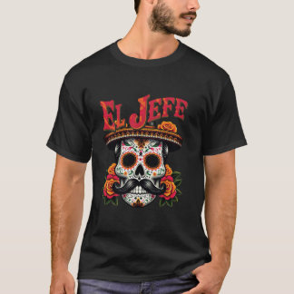 El Jefe Sugar Skull för Man T Shirt