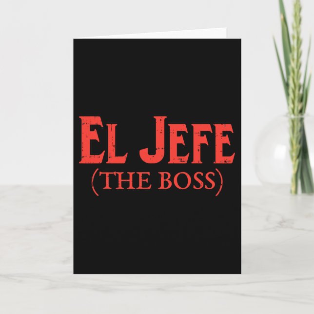 El Jefe The Boss Rolig Cinco De Mayo Fest Mexica Kort (Framsida)