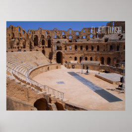 El Jem Ancient Colosseum Amphitheater Tunisien Poster