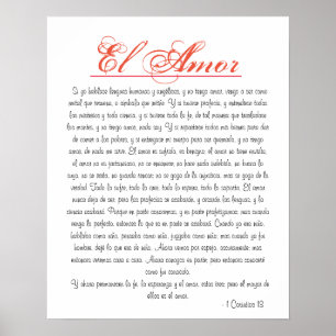 El Kärlek 1 Corintios 13 Poster