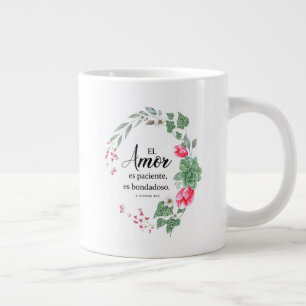 El kärlek es paciente, es bondadoso 1corintios jumbo mugg