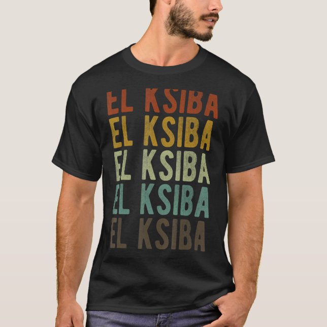 El Ksiba City Marocko Retro T Shirt (Framsida)