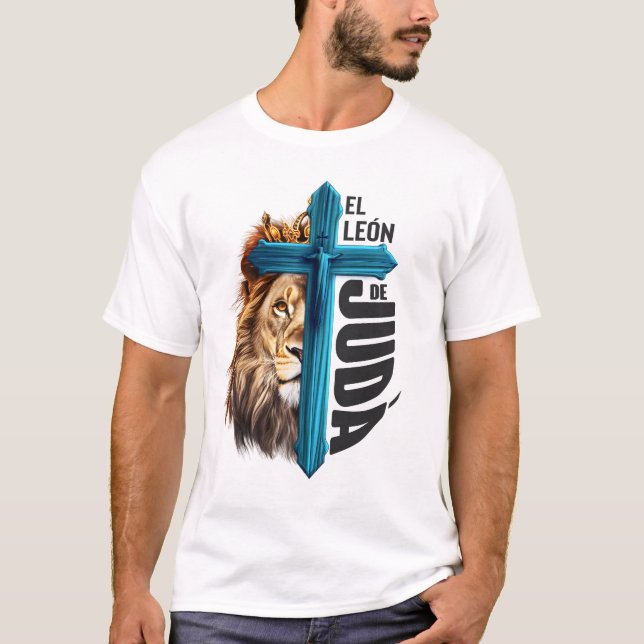 el león de judá t shirt (Framsida)