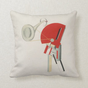 El Lissitzky - Announcer, 1923 Lissitzky-målning Kudde