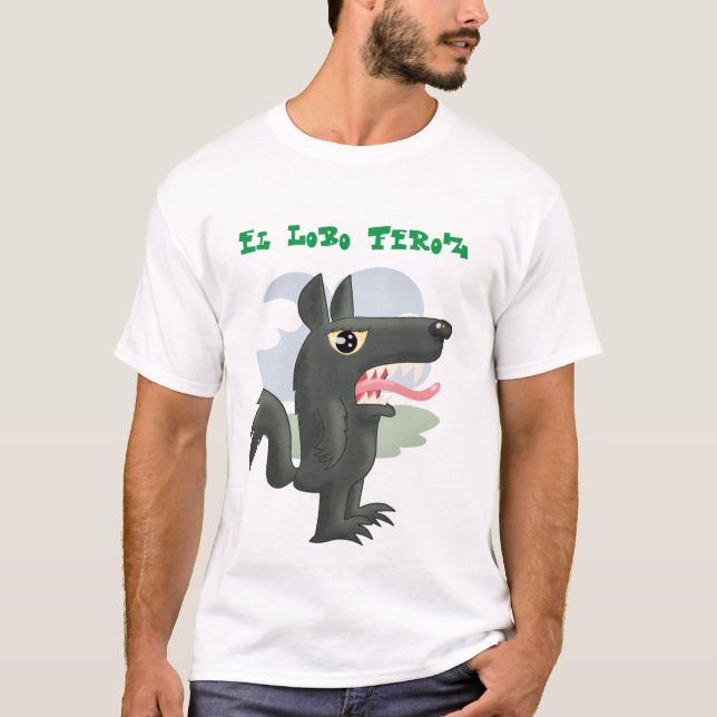 El Lobo Feroz (den stora dåliga Vargen) T Shirt (Framsida)