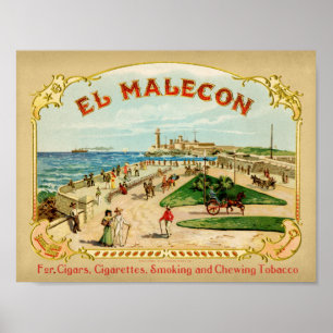 El Macedon Vintage Cigar Box Poster