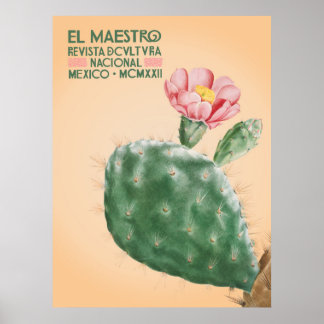 El Maestro Kactus Tryck | Mexikansk Botanisk Konst