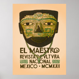 El Maestro Kactusutskrifter | Mexikansk Botanisk K Poster