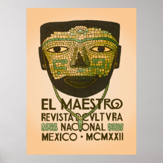 El Maestro Kactusutskrifter | Mexikansk Botanisk K Poster
