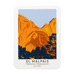 El Malpais nationalmonument New mexico Vintage Magnet