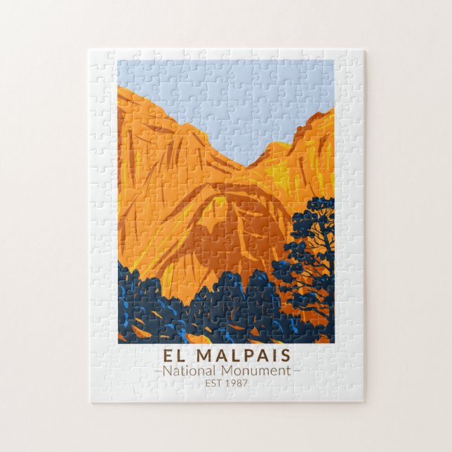 El Malpais nationalmonument New mexico Vintage Pussel (Vertikal)