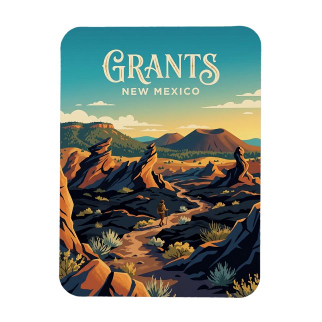 El Malpais nationalmonument USA Magnet (Vertikal)