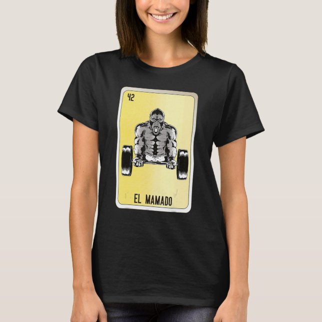 El Mamado Mexican Slang Lottery Bingo Cards T Shirt (Framsida)