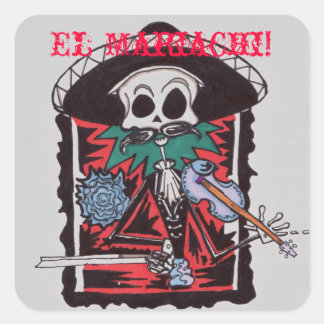 El Mariachi! Fyrkantigt Klistermärke
