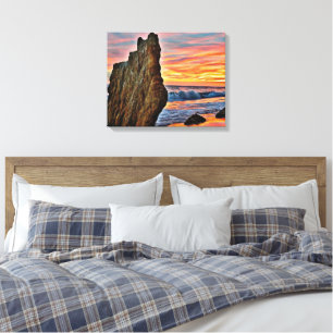 El Matador Beach i Malibu Landskapsvy Solnedgång 2 Canvastryck