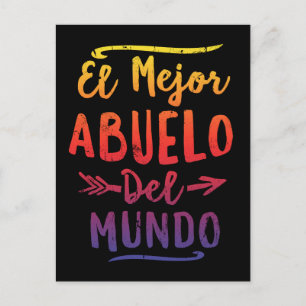 El Mejor Abuelo Del Mundo Grandpa Fars dag Vykort