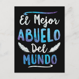 El Mejor Abuelo Del Mundo Grandpa Fars dag Vykort