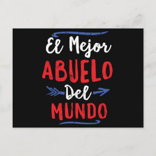 El Mejor Abuelo Del Mundo Grandpa Fars dag Vykort