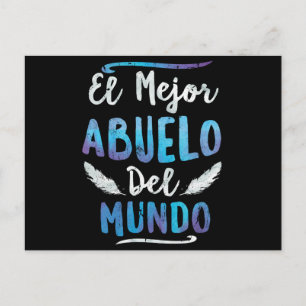 El Mejor Abuelo Del Mundo Grandpa Fars dag Vykort